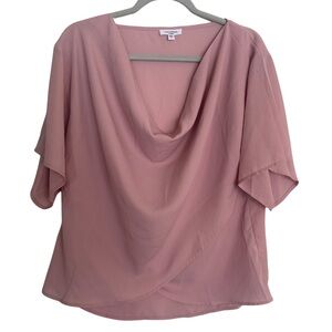 Annie‎ wear Pink Flowy Blouse Size Large EUC